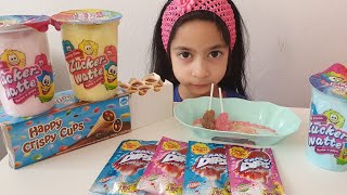 patlayan şeker minik dondurma pamuk şeker yedim ağız sesleri  türkçe asmr eating maya asmr