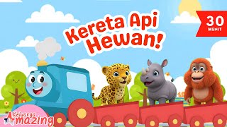 Learn Animal Names with Cute Animal Trains 🚂🐯 | Interactive Educational Video for Kindergarten & ...