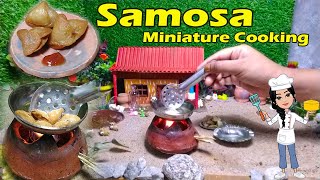 How to make Samosa | Mini Cooking | Mini Samosa cooking | Tiny food | Miniature Cooking