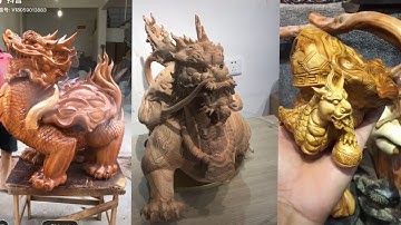 Điêu khắc gỗ đỉnh cao nghệ thuật | Wood art sculpture | unicorn 7