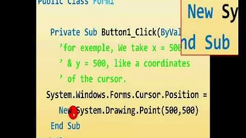 Visual Basic 2010 Change the cursor position without using API function