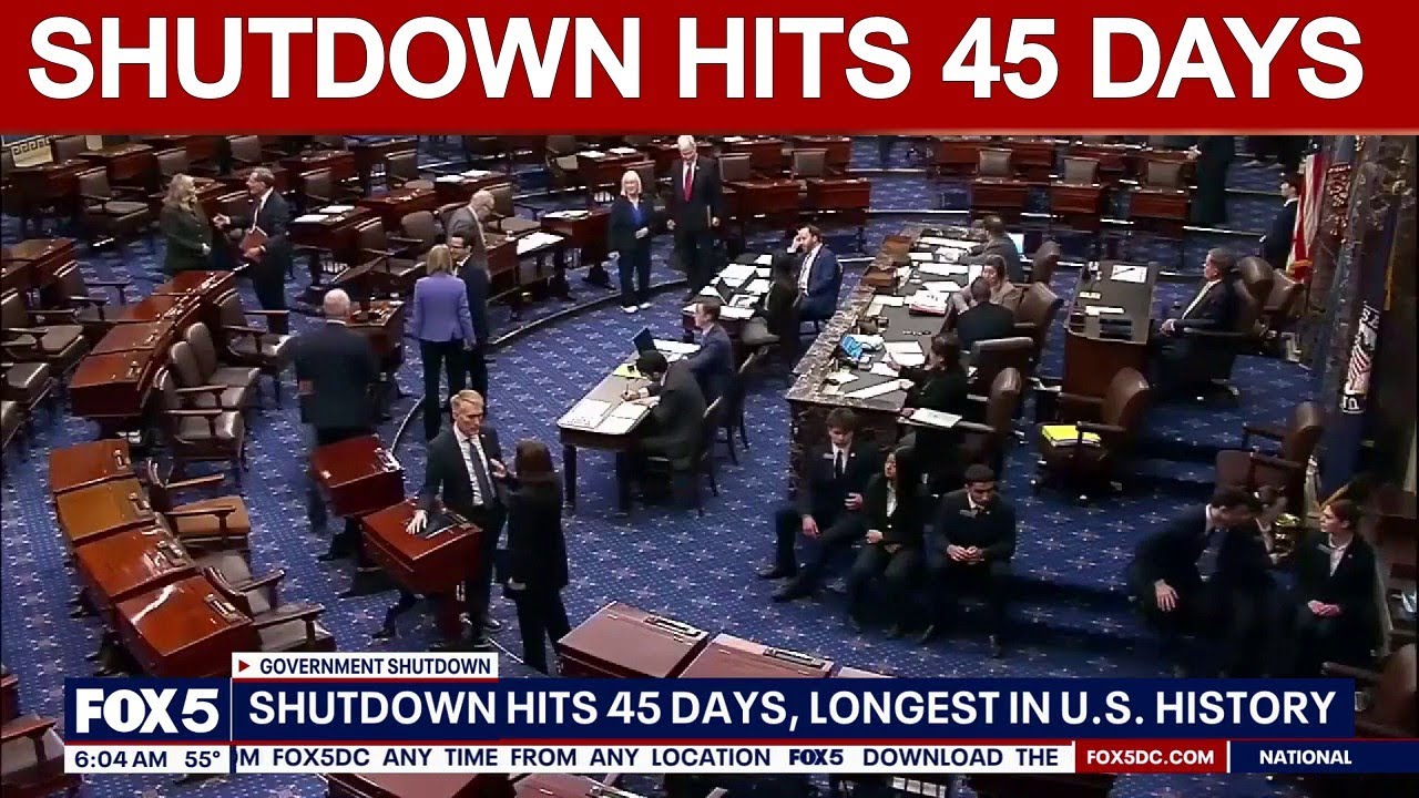 Shutdown hits 45 days, longest in US history | FOX 5 AT 6AM