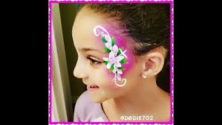 face flower easy double painting tutorial dipped