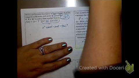 7.2B Writing Polynomials from Roots