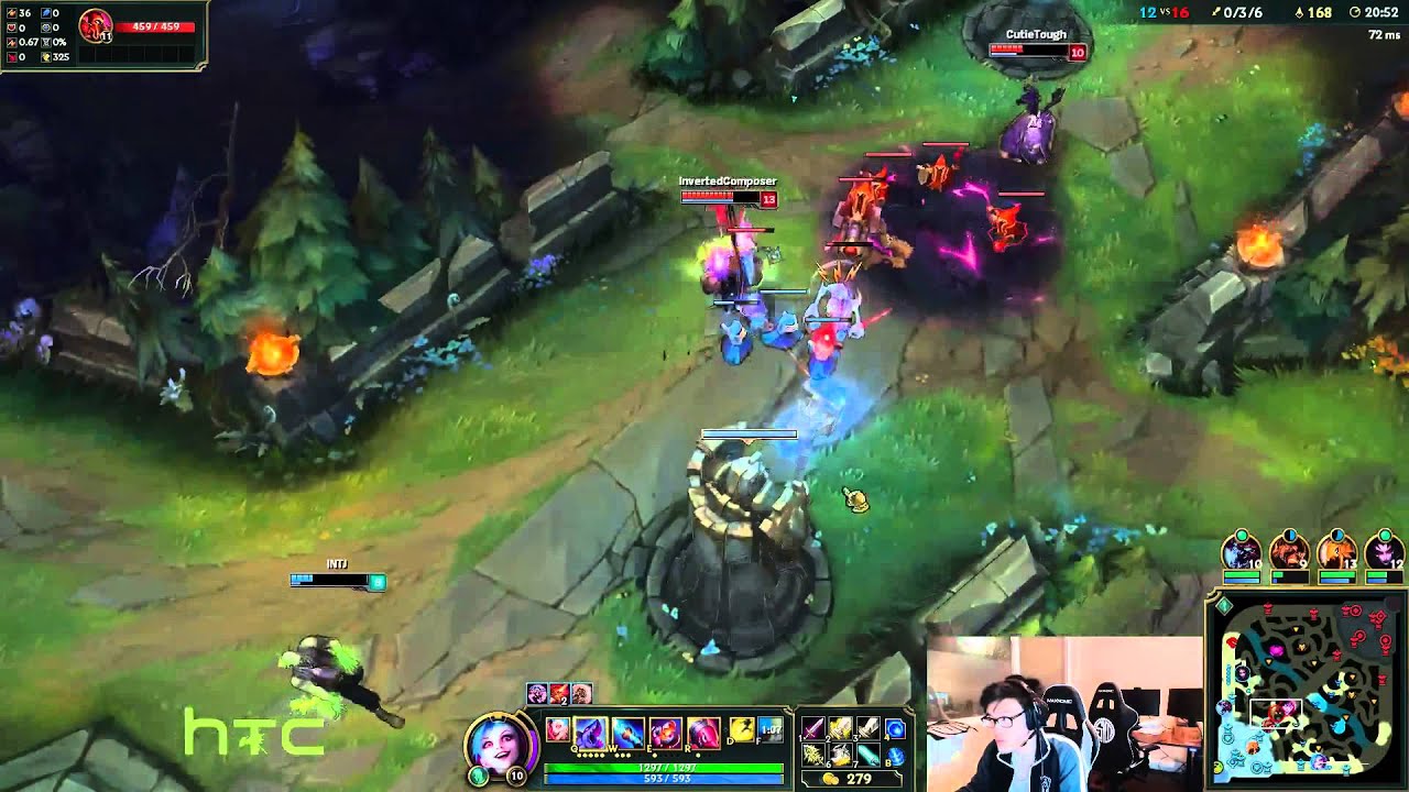 Wildturtle - Jinx/Brand vs Caitlyn/Morgana (Ranked Gameplay)