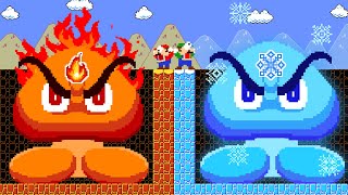 HOT & COLD Challenge: Hot Goomba VS Cold Goomba Battle in New Super Mario Bros Wii? | ADN MARIO GAME