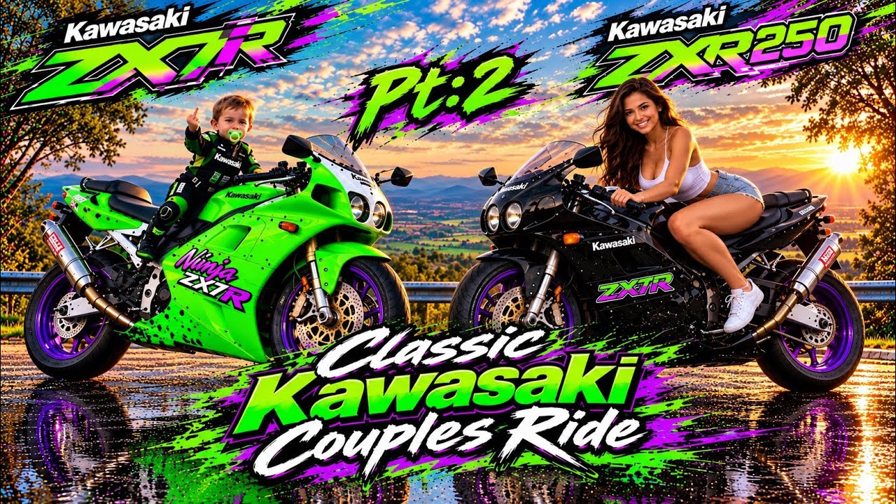 1997 Kawasaki ZX7R & 1990 ZXR250 Pt:2 couples ride first time