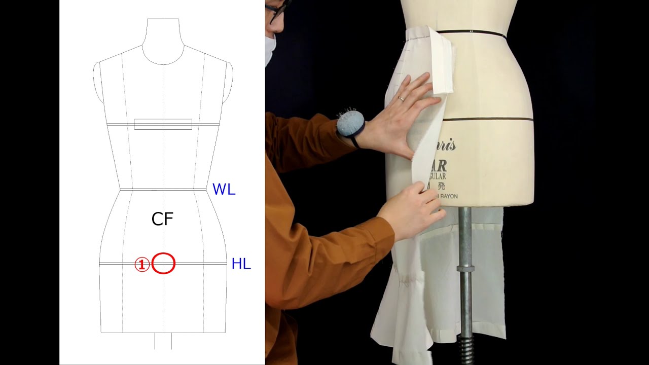 Pinning and Draping Skirt Tutorial: Pattern Making and Sewing