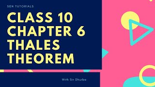Basic Proportionality Theorem ( Thales Theorem ) | Class 10 | NCERT | Chapter 6 | NBSE