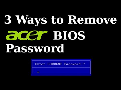 How to Clear/Remove Acer Bios Password