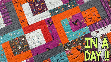 Witchy Log Cabin | In A Day Quilt Pattern | Layer Cake ONLY | Quick Easy | Beginner Friendly
