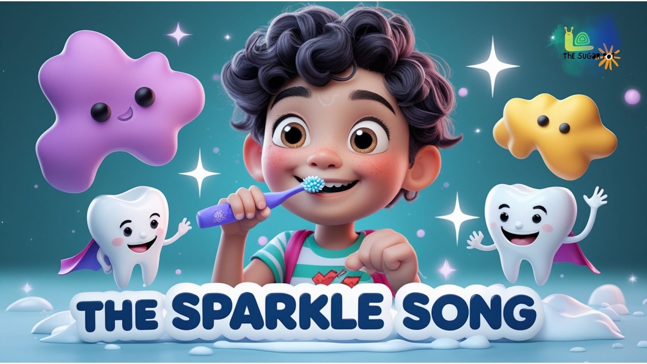 The Sparkle Song 🪥✨ | A Fun Tooth Brushing Poem for Kids | Kids Morning Routines Poem for Small Kids