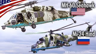 US Navy Aggressor Helicopter with Russian &quot;Mi-24 Hind&quot; Style Camouflage