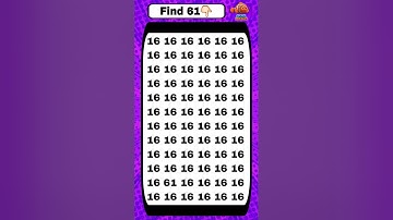 Find the number 61 #quiztime #puzzlegame #numberpuzzle #shoot
