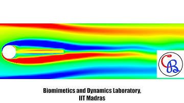 Simulation of Flow Over a Flexible Splitter Plate