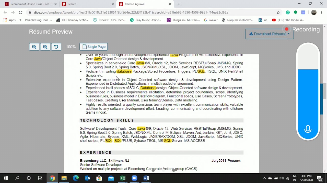 It recruiter dice part 2 YouTube