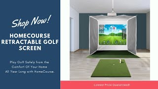 Shop Now HomeCourse Retractable Golf Screen and enclosures | GearCafe US