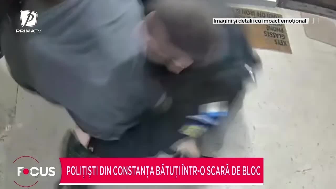 Polițiști din Constanța bătuți într-o scară de bloc