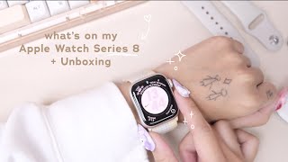 what's on my apple watch series 8 + unboxing!🧡