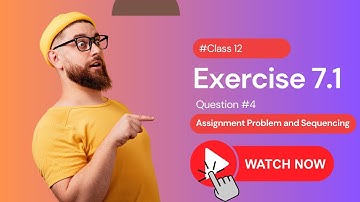 Assignment Problem and Sequencing - Maharashtra HSC Board - Class 12 - Commerce -  Ex 7.1 - Qs. 4