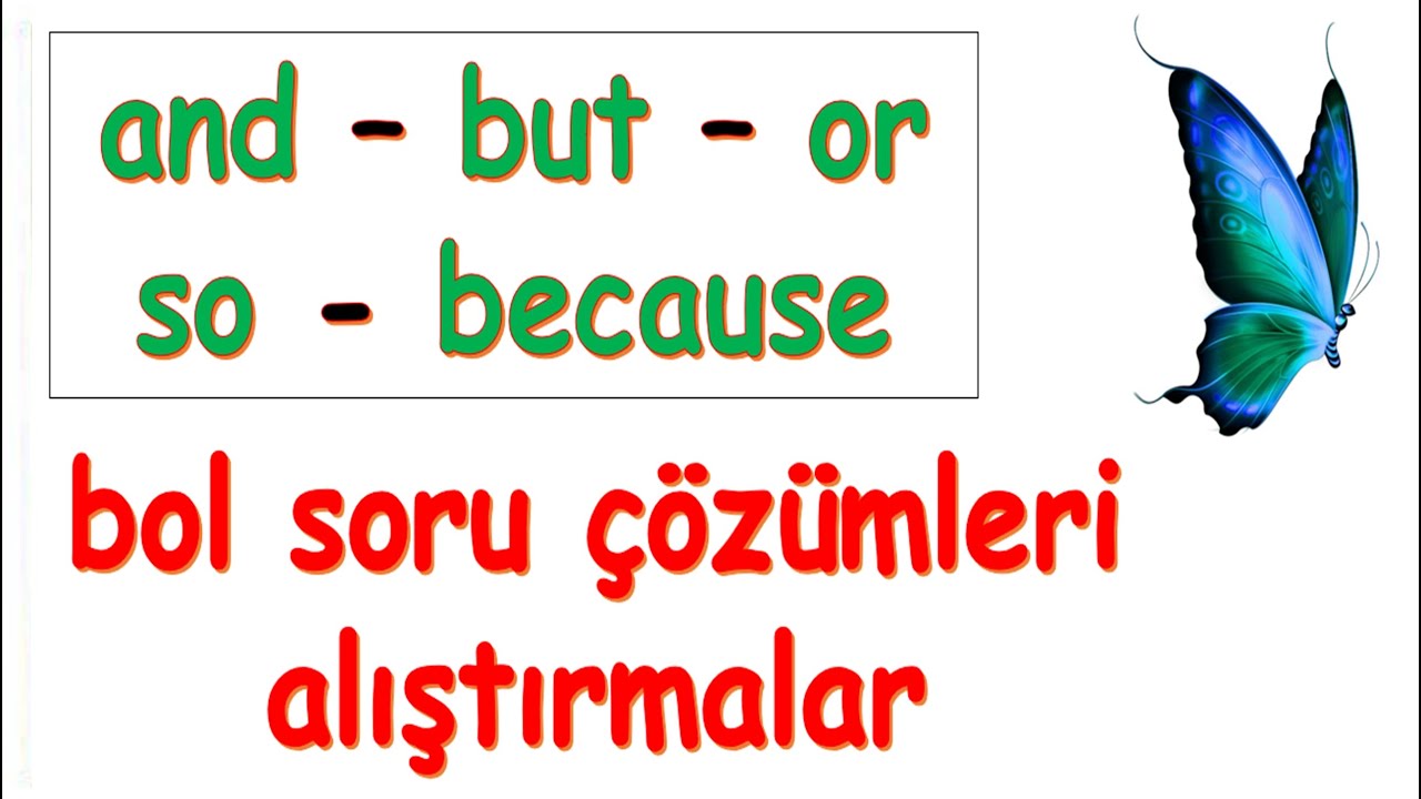 (and - but - or - so - because) İle Bol Soru Çözümleri ve Alıştırmalar