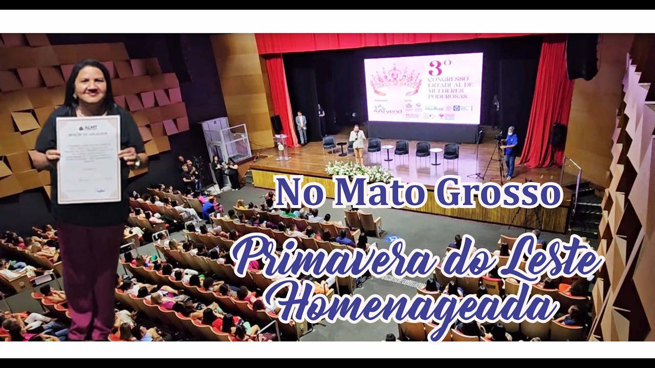 3º Encontro de Mulher Poderosas de MT/Cuiabá - Primaverense é homenageada