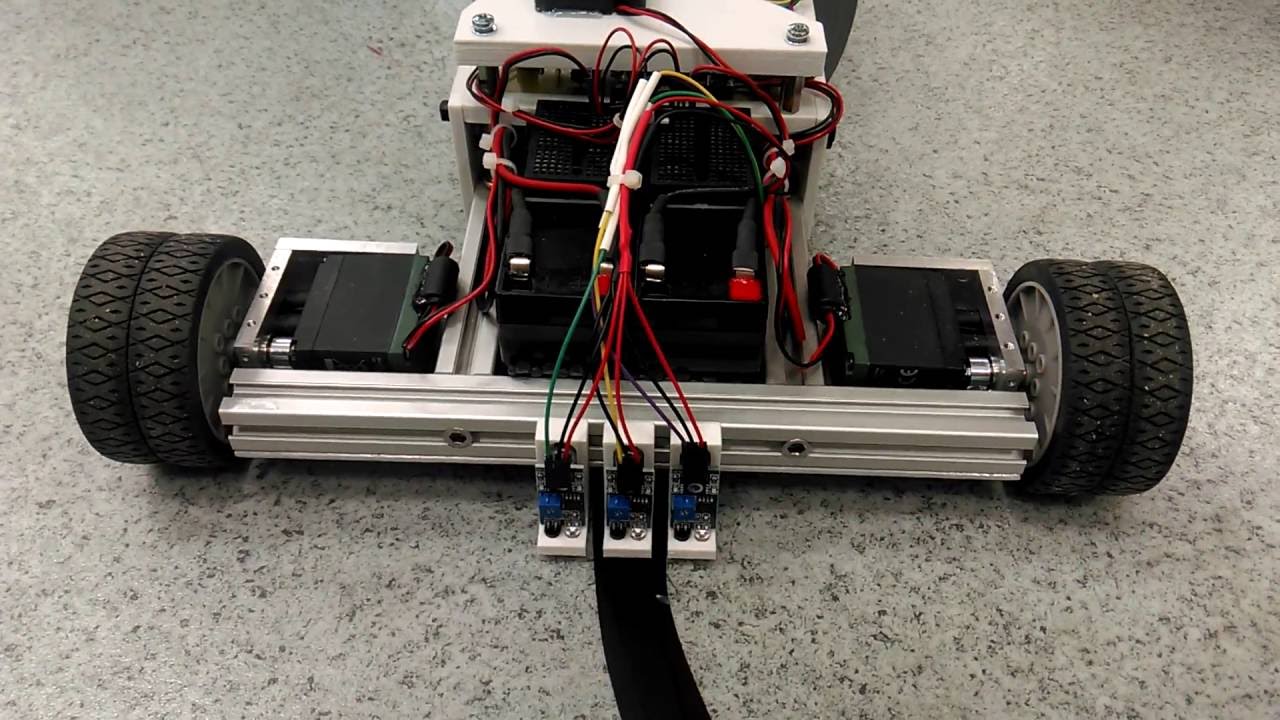 PLC controlled line following robot - YouTube