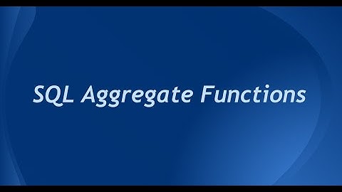 Aggregate Function in MySQL | Sum | Avg | Max | Min | Count