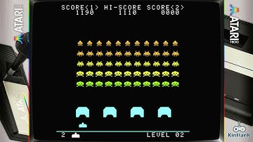 Space Invaders Fast/Fixed Shields/Zig-Zagging Atari 7800 Emulated