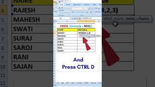 MID function in Excel | Learn Excel Mid formula | #excel #excelformula #exceltips #exceltutorial