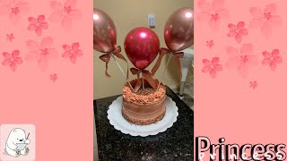 Ballon Cake Decoração de bolo rose gold 