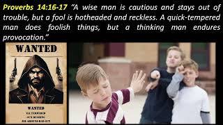Proverbs 14:16-17 A Patient Spirit