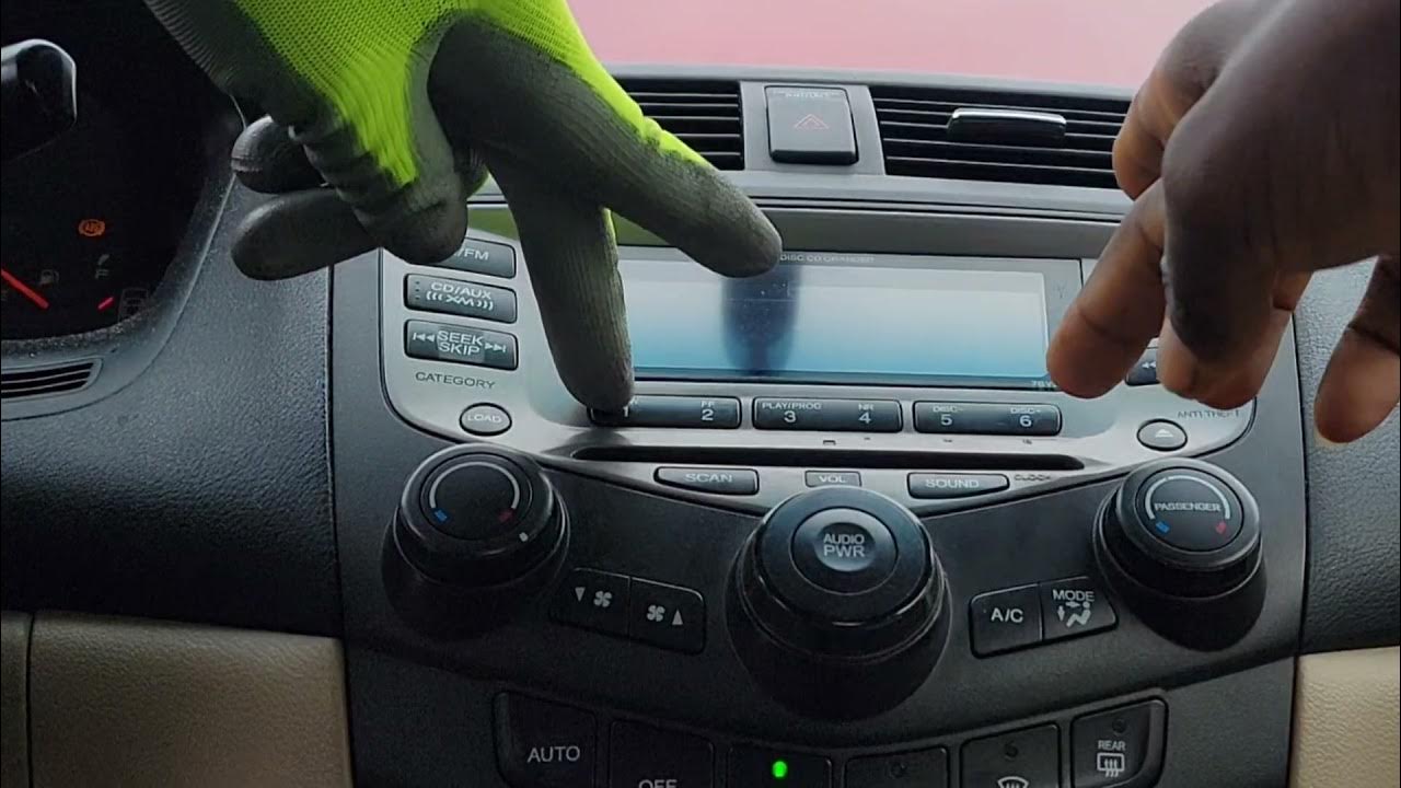 How to bypass radio code in Honda accord 2006 Code error fix - YouTube