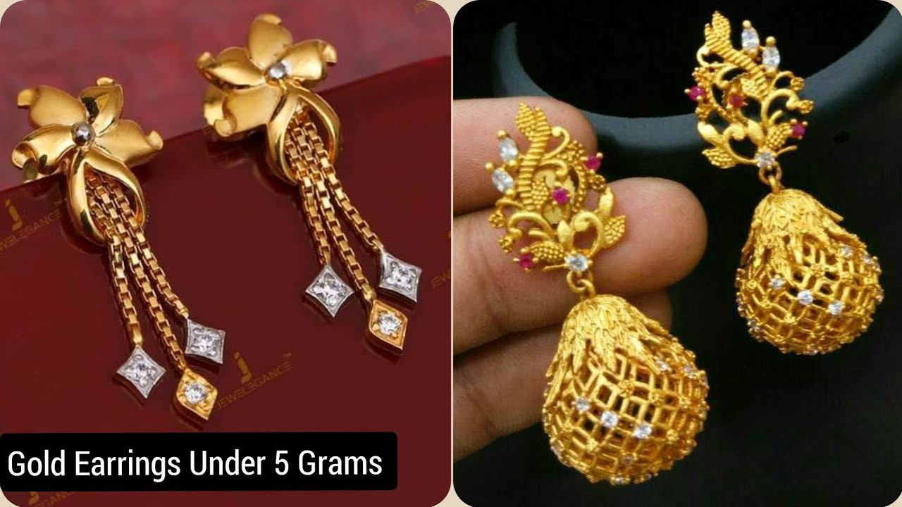 Latest gold Earrings kam budget may | By Asmaul studioFacebook