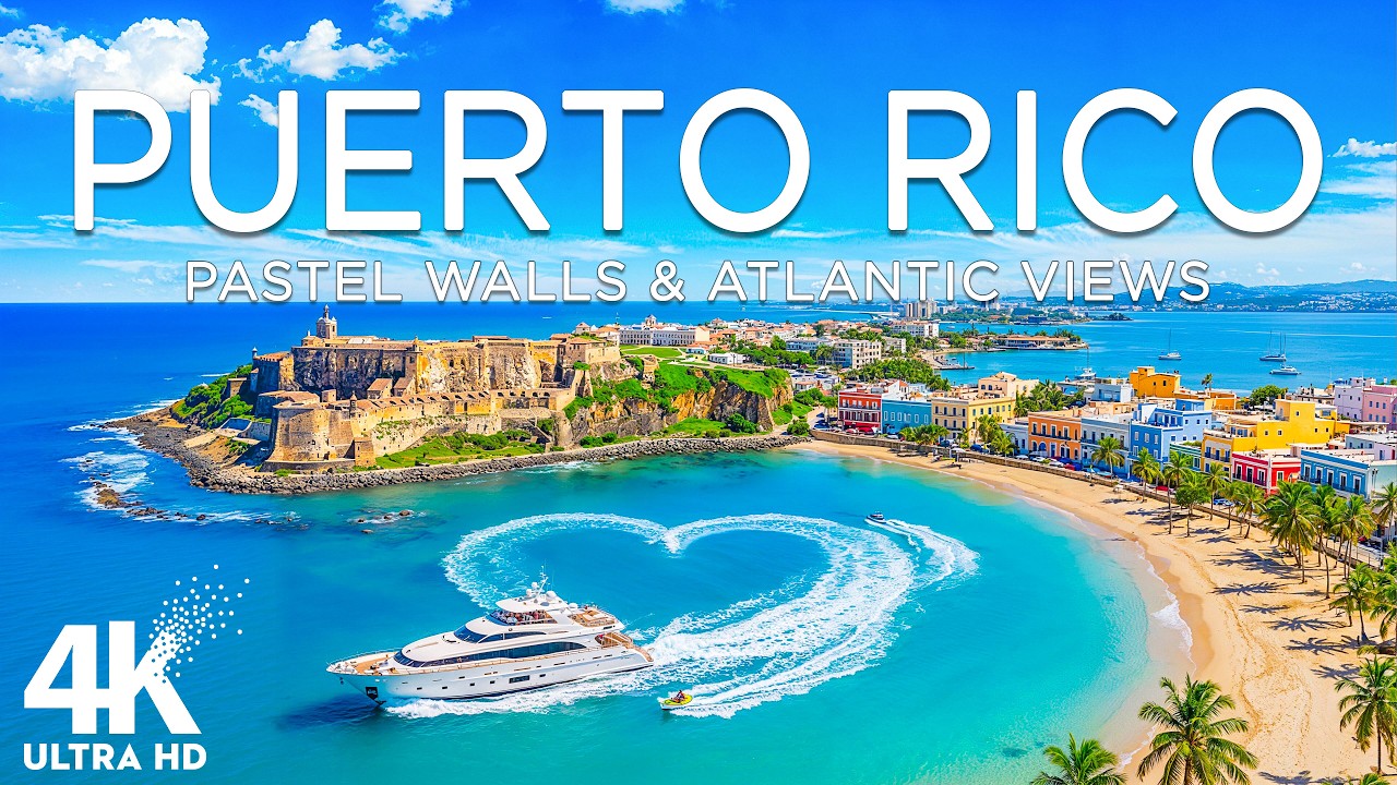 Puerto Rico 4K Drone Footage | Old San Juan Pastel Streets, Caribbean Beaches & Atlantic Coast