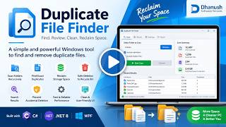 🗂️ Duplicate File Finder for Windows | Find & Remove Duplicate Files with C# .NET 8