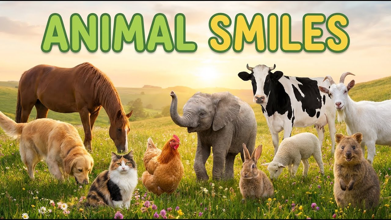 Beautiful animals and sound Horse,​ Dog, Cat, Chicken,​ Elephant, rabbit, Cow, Goat, sheep,