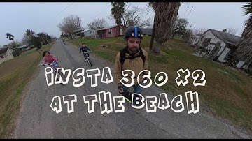 Testing the Insta360 One X2 cam at the beach while riding the Onewheel XR!!