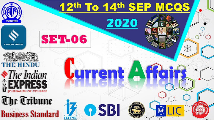 CURRENT AFFAIRS MCQS 12TH TO 14TH SEP 2020|| BILINGUAL|| LEARN CA IN A NEW WAY|| FOR ALL EXAMS||