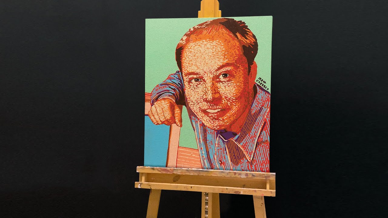 Painting Young Elon Musk in Pop Art