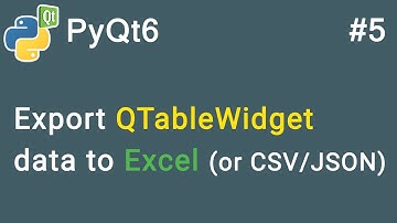 How to export QTableWidget data to Excel (using Pandas) | PyQt6 Tutorial