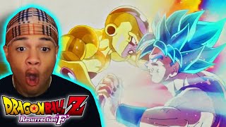 GOLDEN FRIEZA VS SSB GOKU & VEGETA | Dragon Ball Z Resurrection F REACTION!! (Part 3)