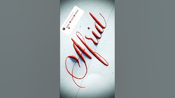 Copperplate calligraphy, tutorial: how I write your name #afrid
