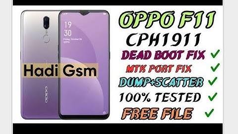 Oppo F11 Pro (CPH1969) Dead Boot Repair Hang on Logo Fix Complete Flash With Pandora