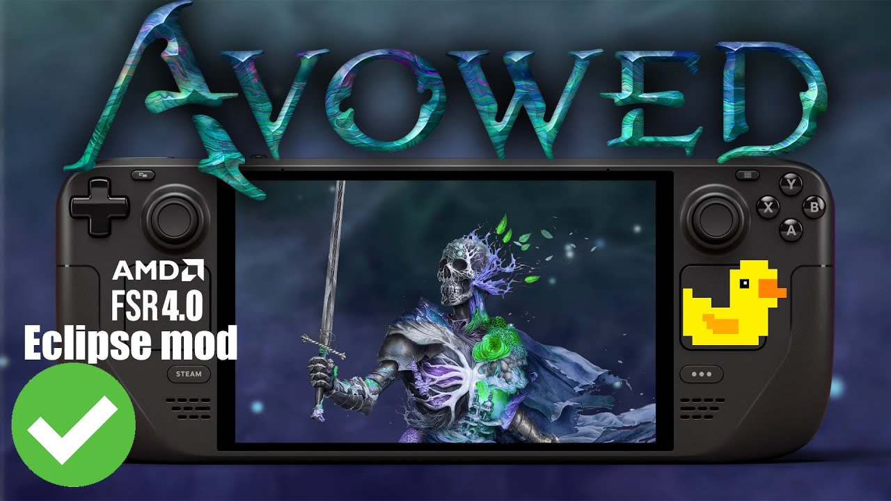 Avowed on Steam Deck | FSR 4 | Eclipse Mod | Lossless Scaling Performance Test