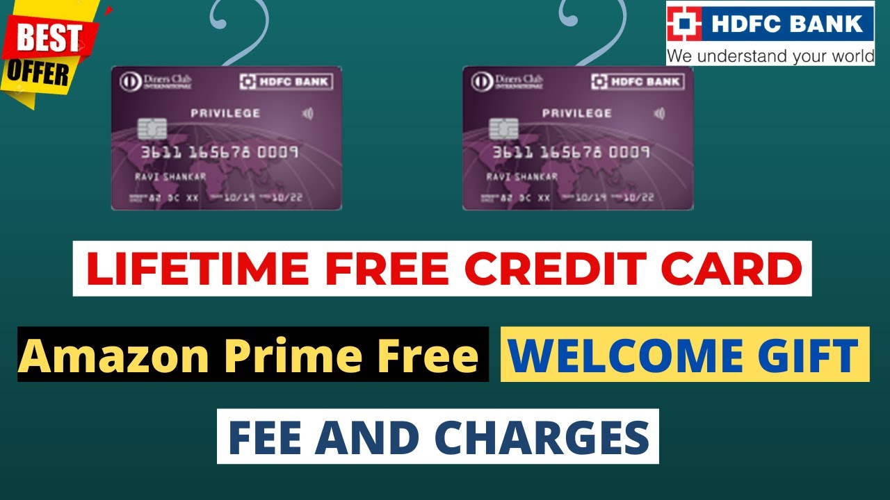 Hdfc Bank Diners Privilege Credit Card Hdfc Bank Lifetime Free Credit Card Hdfc Credit Card Youtube