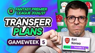 MY FPL GW5 TRANSFER PLANS 📝 NIGHTMARE WEEK 😭 SHOULD HAVE WILDCARD ♻️ Fantasy Premier League 2026/27 screenshot 3