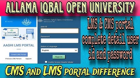 LMS portal & CMS portal complete detail! How to use LMS and CMS ! password & User id