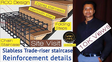 slabless staircase R/f details |Zigzag chain folded sawtooth staircase complete construction procedr
