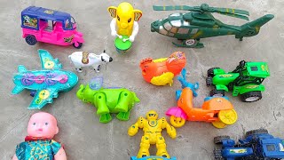 gari wala cartoon video|| toy helicopter ki video|| toys jcb bus tractor dumper unboxing Barbie dol